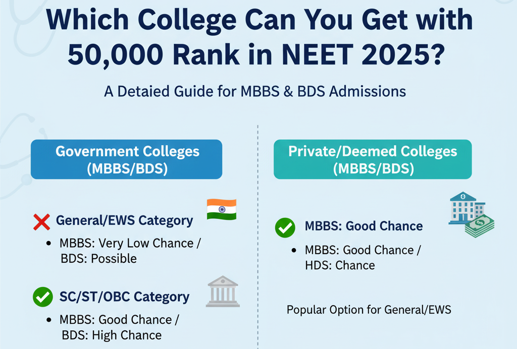 Which College Can You Get with 50,000 Rank in NEET 2025?